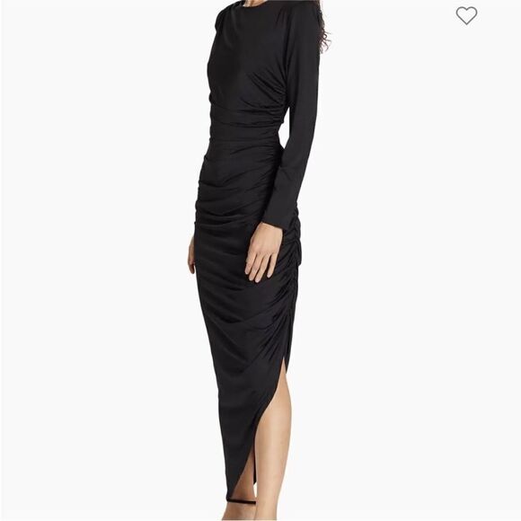 Veronica Beard Tristana Ruched Asymmetric
Midi-Dress-T11 - Picture 1 of 9
